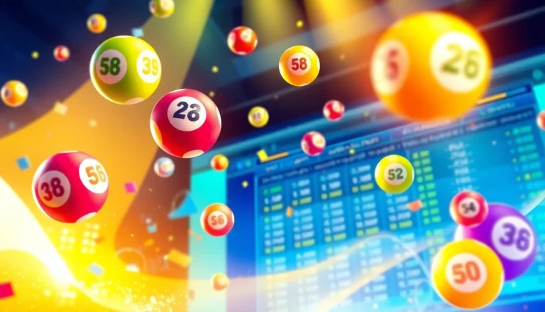 Lottorich28: Exciting digital lottery experience showcasing colorful balls and online interface.