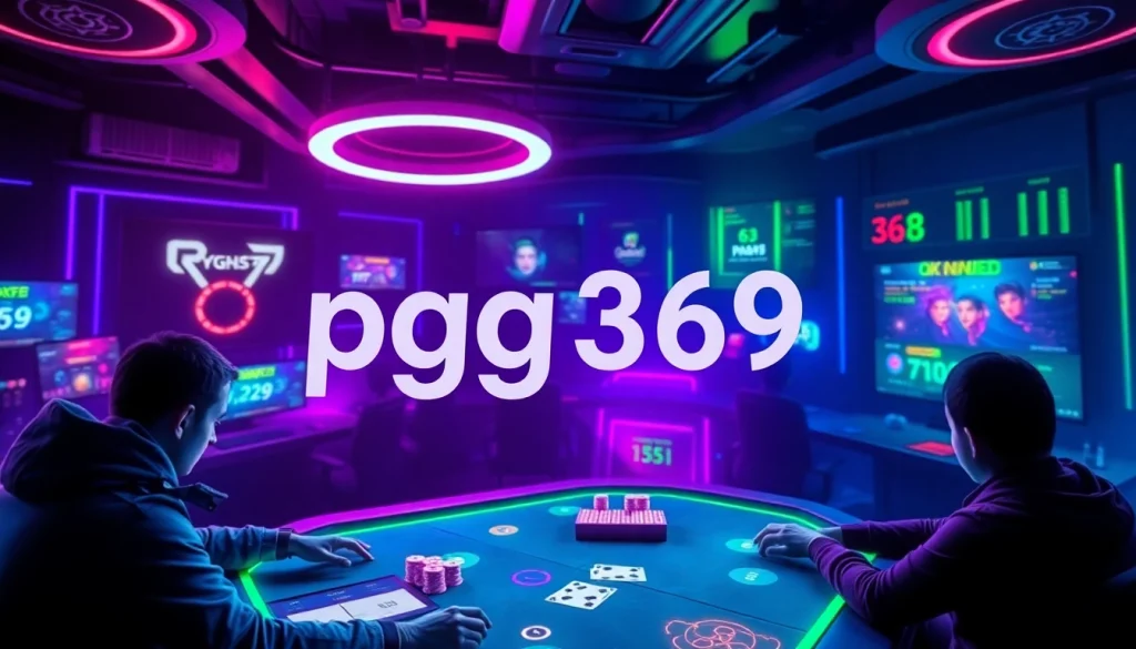 Experience thrilling online gaming with pgg369's futuristic interface, showcasing immersive gameplay elements.