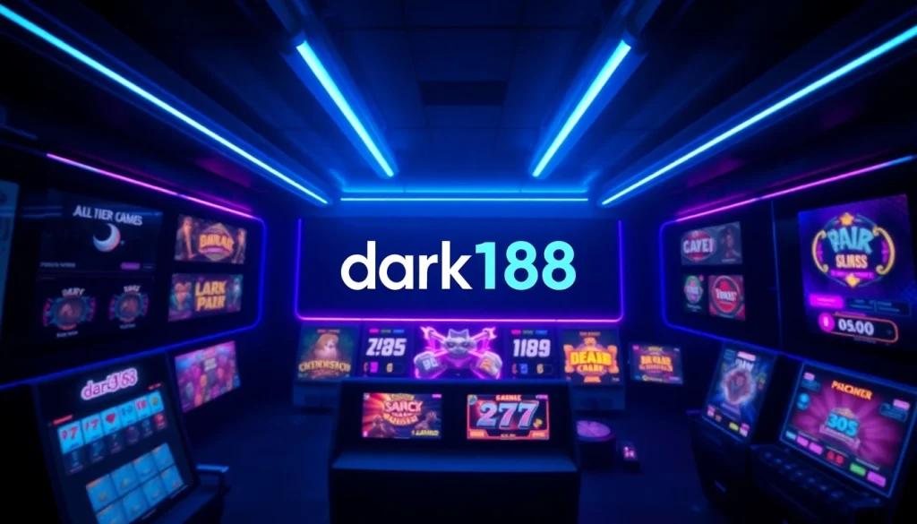 Explore the stunning dark168 gaming interface featuring vibrant colors and engaging slot game options.