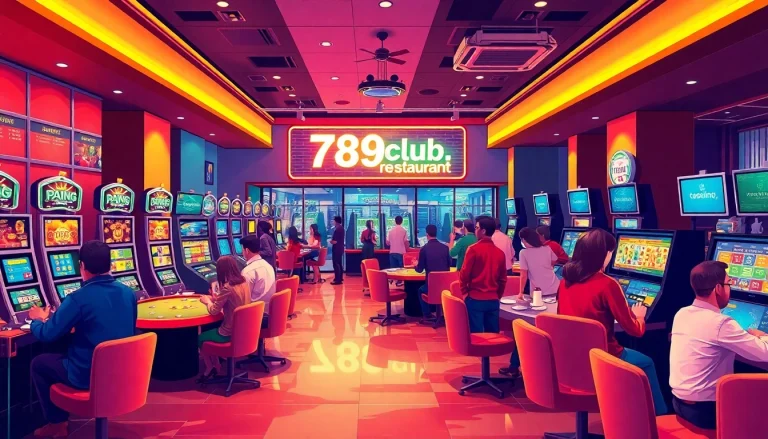 Experience the thrill of gaming at 789club.restaurant, featuring vibrant casino activities and diverse visitors.