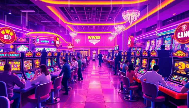 Experience the thrill of gaming at ww88’s vibrant online casino with diverse players engaged.