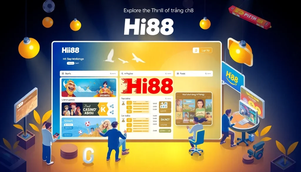 Experience the excitement of trang chủ hi88 with a vibrant online gaming interface showcasing betting options.
