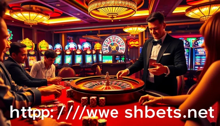 Experience thrilling poker at https://shbets.net/, with colorful chips flying in a lively casino atmosphere.