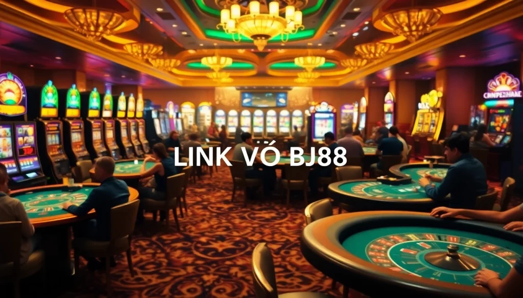 Experience the thrill of gaming with LINK VÀO BJ88 showcased on casino tables filled with action-packed excitement.