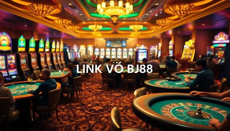 Experience the thrill of gaming with LINK VÀO BJ88 showcased on casino tables filled with action-packed excitement.