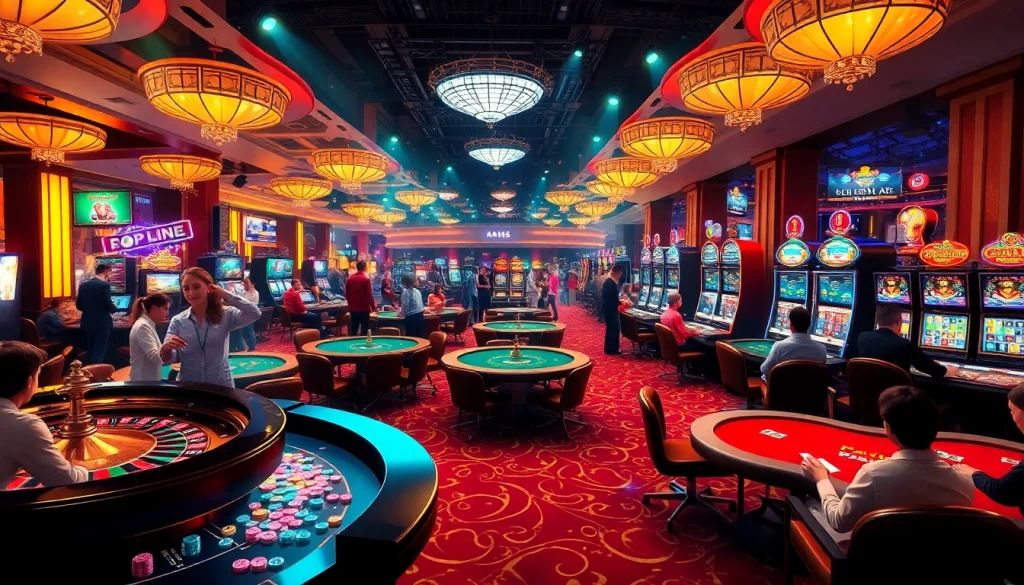 Experience thrilling moments at the casino with https://bet88win.vip/, showcasing players enjoying slots, poker, and roulette.