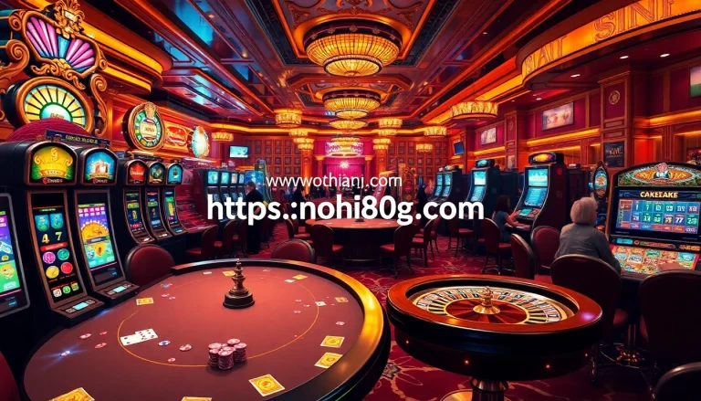Enjoy a thrilling gaming experience at https://nohu90g.com with players at a dynamic casino table.