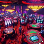 Players engaging in exciting card games at https://tylekeouytin.com/ with vibrant casino lights.